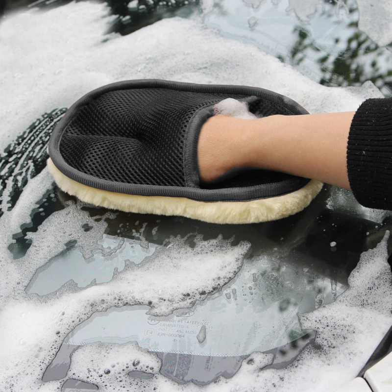 Soft Wool Car Wash Glove – Scratch-Free Cleaning for Car - Imagen 3