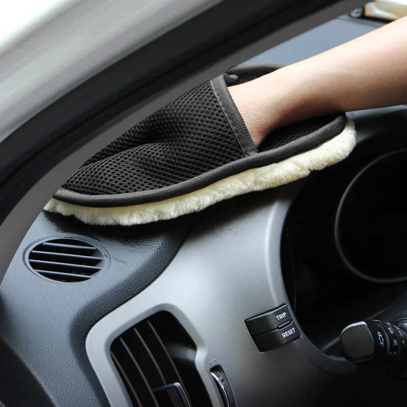 Soft Wool Car Wash Glove – Scratch-Free Cleaning for Car - Imagen 2