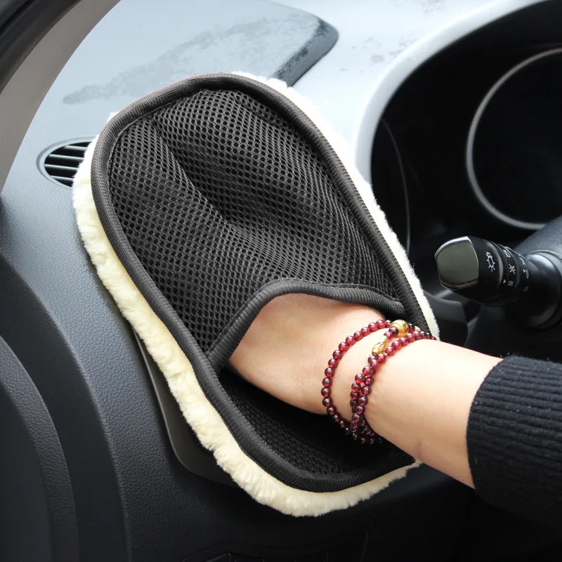 Soft Wool Car Wash Glove – Scratch-Free Cleaning for Car